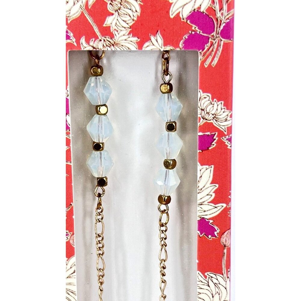 Isaac Mizrahi Eyeglass Chain - Opal Geometric Jewel Tone / Gold